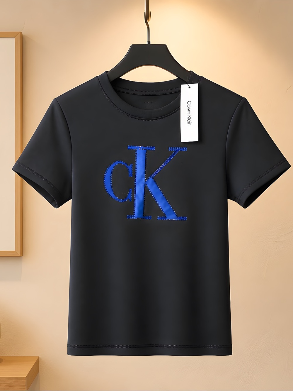 NWT Calvin Klein Sequin Monogram Classic T-Shirt
